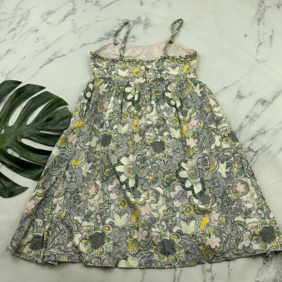 Liberty of London Target Girls Sundress Size XL Green Yellow Floral Pockets - Picture 9 of 12